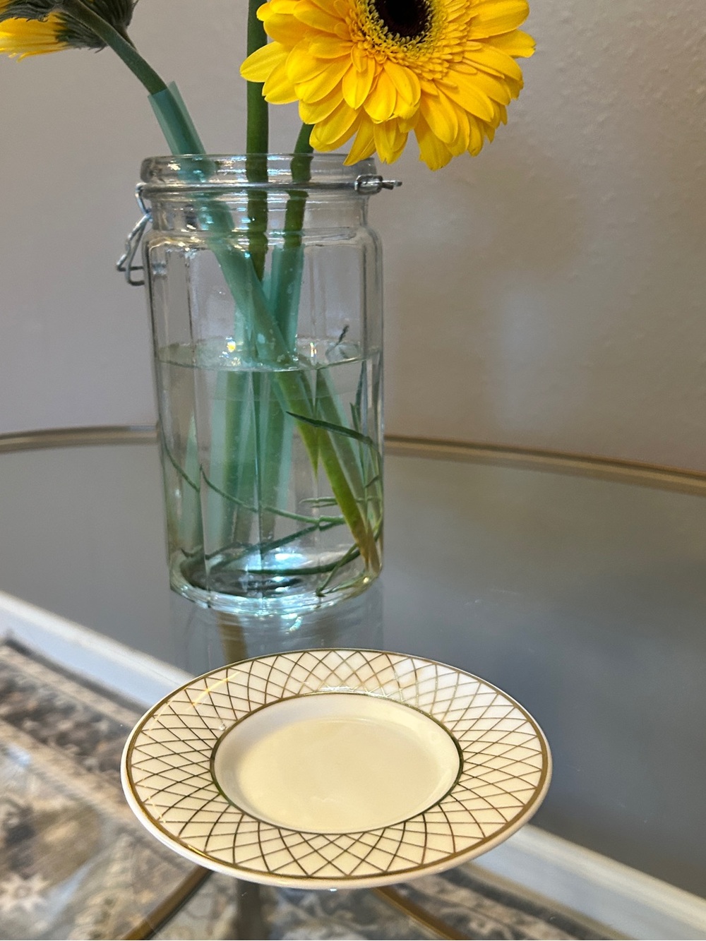 Tiffany & Co. Gold Lattice 5” Demitasse Saucer